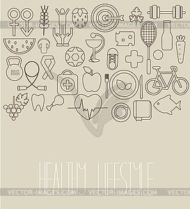 Concept of healthy lifestyle - vector image