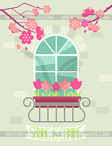 Spring is coming - vector image