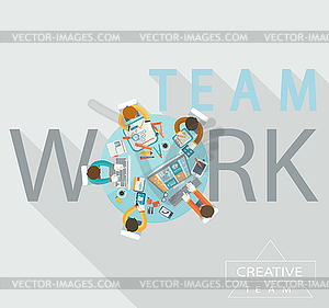 Teamwork concept,  - vector clip art