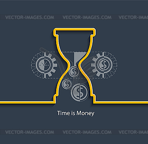 Time is money concept - color vector clipart