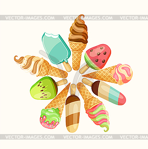 Ice cream set - vector clipart