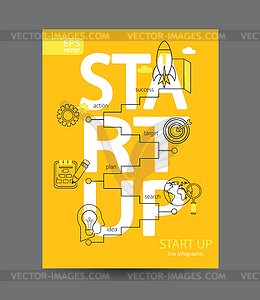 Infographic startup concept - vector clipart