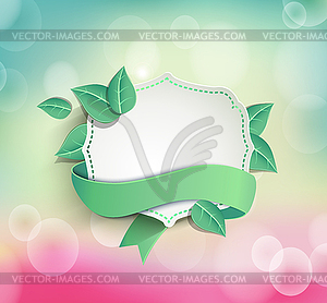 Frame for text with ribbon - vector EPS clipart