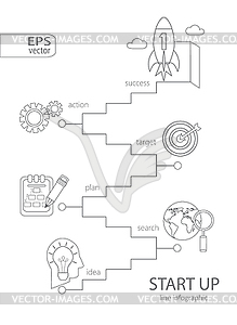 Infographic start up concept - vector image