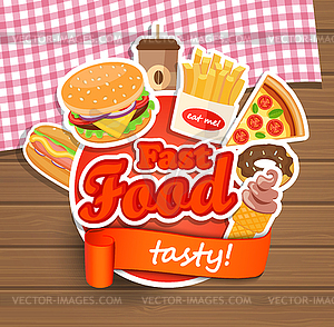 Fast food design template - vector clipart