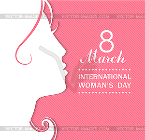 Happy Women`s Day celebrations concept - vector image