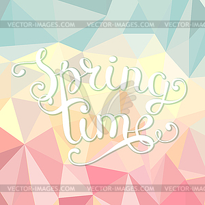 Spring time polygonal background - vector image