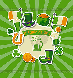 St Patrick`s day greeting card - vector image