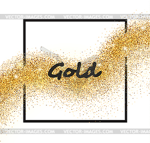 Golden sparkling falling star - vector clipart / vector image