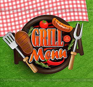 BBQ Grill menu - vector clipart