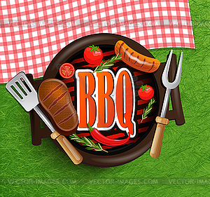 BBQ Grill elements - vector image