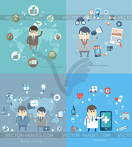 Concept for consult, medicine, marketing, ecology - vector clip art
