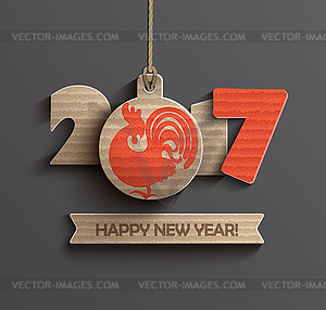 Happy New Year 2017 - vector image