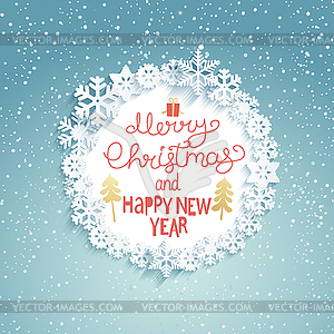 Christmas and New Year Greeting Card,  - vector image