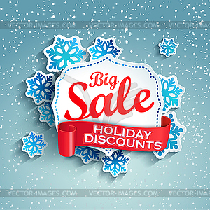 Concept of holiday discount,  - vector clipart