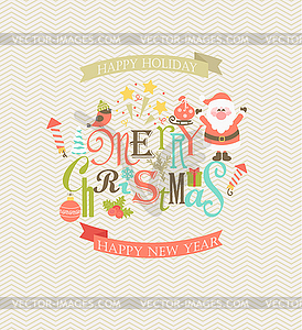 Meryy Christmas messaging - vector clip art