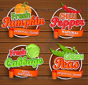 Farm fresh, organic food label.  - vector clipart