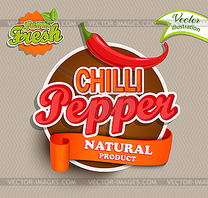 Chilli pepper logo - color vector clipart