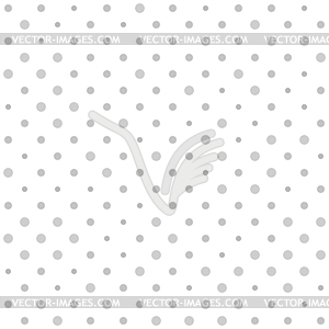 Polka dot pattern. Seamless gray dot background - vector image