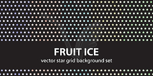 Звезда шаблон набор фруктовый лед. Бесшовные фоны - векторный рисунок