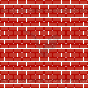 Brick pattern. Seamless red brick wall background - vector image