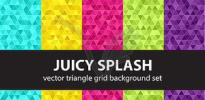 Треугольник бесшовные модели набор Juicy Всплеск - графика в векторном формате