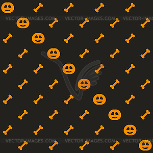 Halloween pattern. Seamless background - vector clipart