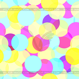 Multicolor seamless circle pattern - color vector clipart