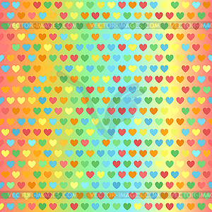 Heart pattern. Seamless glowing background - vector clipart