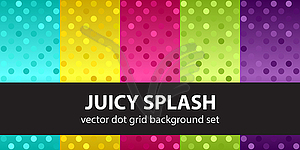 Горошек бесшовные модели набор Juicy Всплеск - векторный графический клипарт