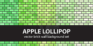 Кирпич бесшовные модели Apple, набор Lollipop - изображение в формате EPS