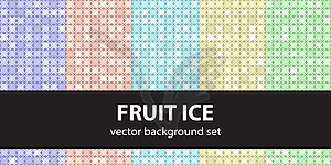 Абстрактный бесшовные модели установлен фруктовый лед - изображение в векторе