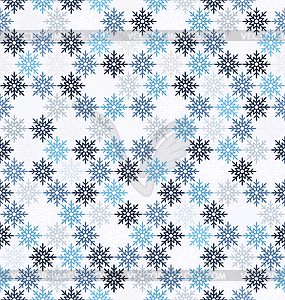 Snowflake pattern. Seamless winter background - vector clipart