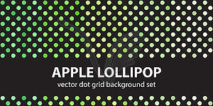 Polka dot seamless pattern set Apple Lollipop - vector image