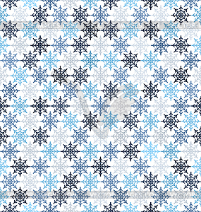 Snowflake pattern. Seamless winter background - vector image