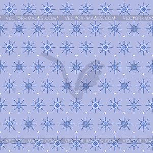 Dotted snowflake pattern - vector image