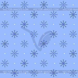 Dotted snowflake pattern - vector image