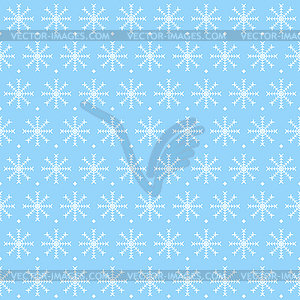 Dotted snowflake pattern - vector image