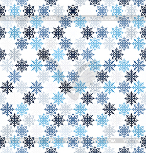 Snowflake pattern. Seamless winter background - vector clipart