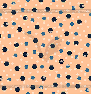 Hexagon pattern. Seamless background - vector image