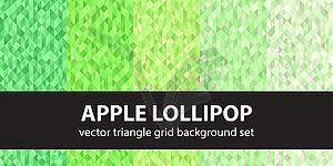 Triangle seamless pattern set Apple Lollipop - vector clip art