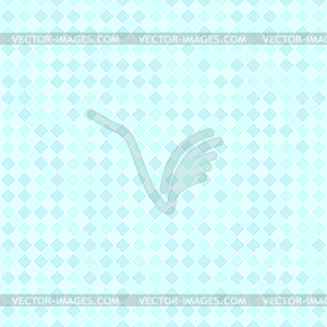 Cyan checkered diamond pattern. Seamless background - vector clip art