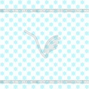 Cyan flower pattern. Seamless - vector clipart