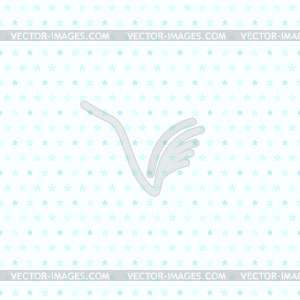 Cyan star pattern. Seamless - vector clip art