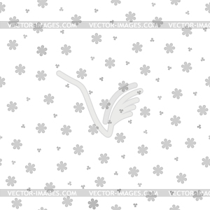 Pattern with flowers and shamrocks. Seamless - vector clip art