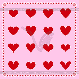 Набор силуэтов сердца - векторное изображение EPS