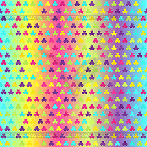 Glowing shamrock pattern. Seamless - stock vector clipart