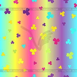 Gradient shamrock pattern. Seamless - vector clipart