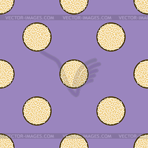 Cookie pattern. Seamless flat food background - vector image