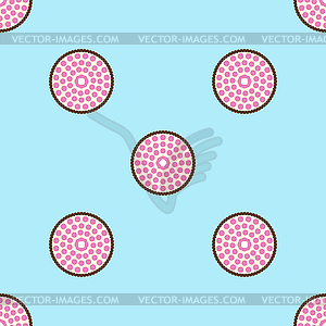 Pie pattern. Seamless flat food background - vector EPS clipart